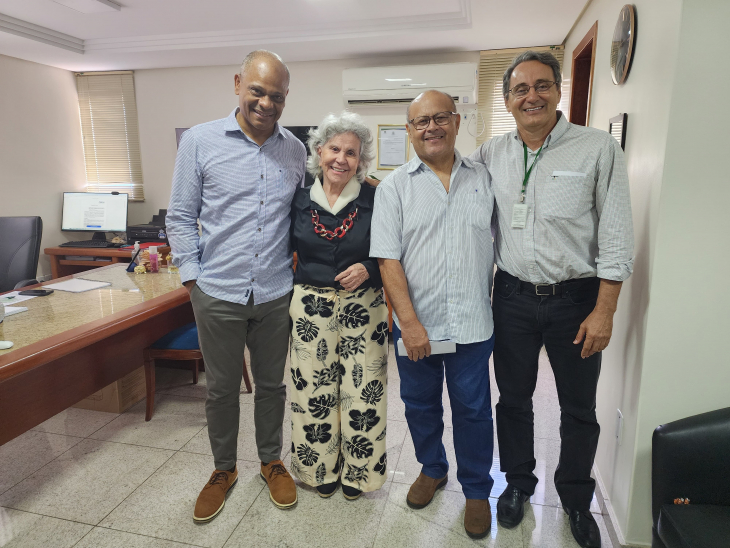 Presidências do Sindifisco-GO e da Affego recebem visita do Ten.-cel. Carneiro da AOFMIL