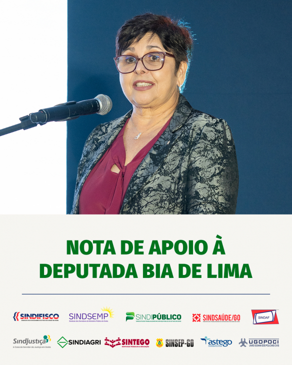 Nota de apoio à deputada Bia de Lima
