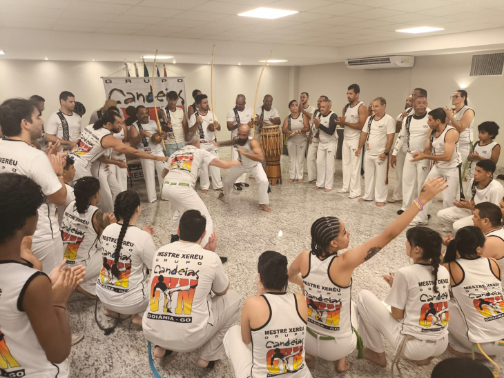 Auditório do Sindifisco-GO recebe batizado e troca de graduação de capoeira